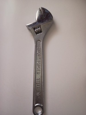 15  Adjustable Wrench Heavy Duty Dropped Forged Steel 375mm, In Good Condition