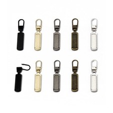 Metal Zipper Pull Replacement For Small Holes Detachable Repair Jacket Bag 10PC