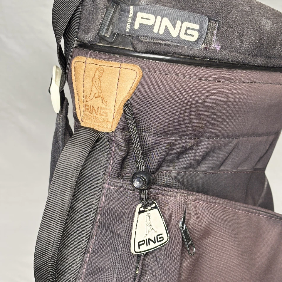Vintage Ping Karsten Hoofer Stand Bag Black Carry Straps - Image 2 of 4