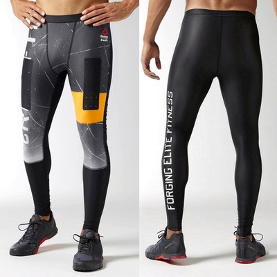 Reebok CrossFit Compression Tight Men Herren Kompression Hose Leggings schwarz M