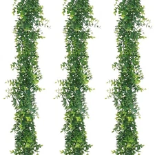 3 Pack Artificial Eucalyptus Garland, 5.9Ft/pcs Faux Eucalyptus Vines Greener...