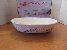 “WINTERBERRY” Pfaltzgraff Oval Vegetable Serving Bowl- 10 1/4” NIB