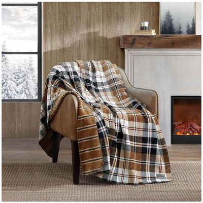 Cozy Lightweight Throw Blanket - Rustic Trailhead Plaid, Perfect for Couch & Bed