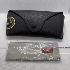 NEW Ray Ban Genuine Black Sunglasses Eyeglasses Case with Cleaning Cloth