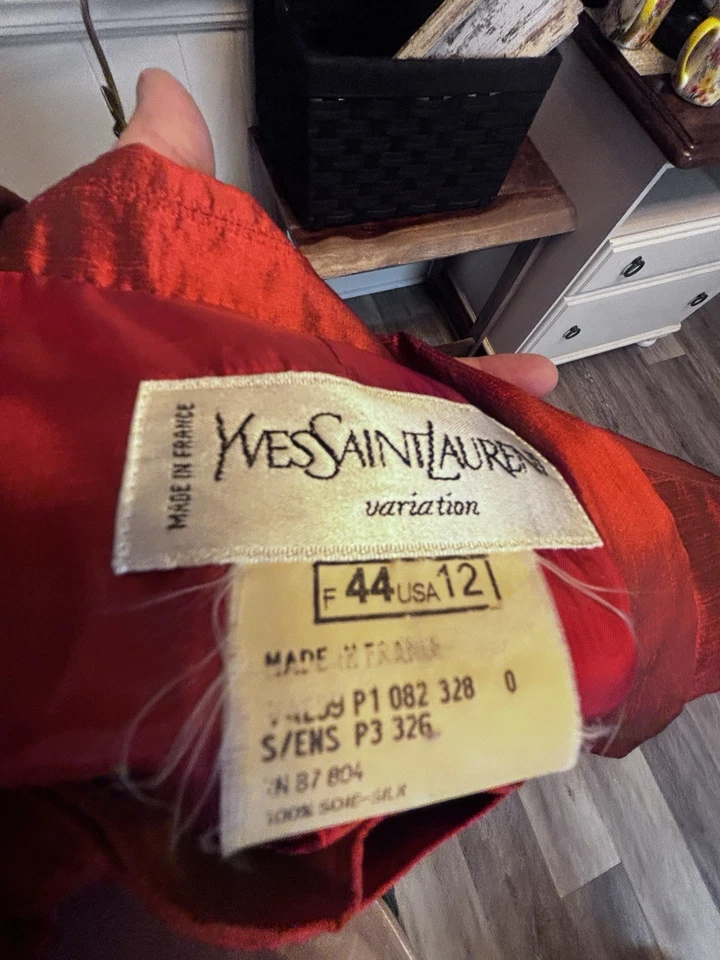 Yves Saint Laurent Talla Traje para mujer 44 Is 12. Ámbar Foto 4 de 4