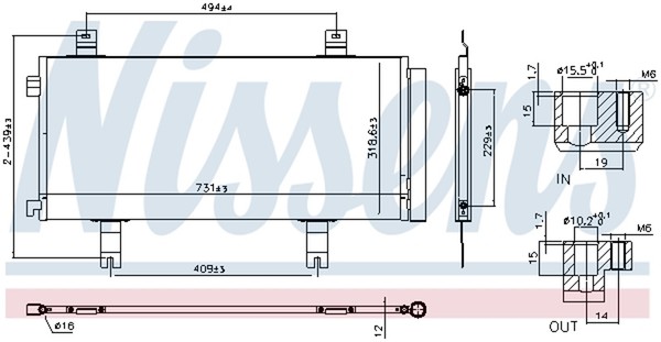Kondensator Klimaanlage ** First Fit ** Nissens 940908 Aluminium-image