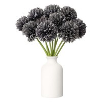 10 Stk. Kunst-Chrysanthemen Blumenkugeln Seidenblumen FüR Zuhause Garten Grau