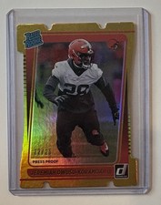 2021 Donruss Rated Rookie Press Proof Gold Diecut Jeremiah Owusu-Koramoah 22/25