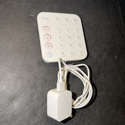 Ring Alarm Home 2nd Gen Keypad White 5AT2S7 Keypad + Cord Tested