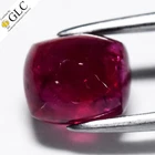 ?GLC CERTIFIED 1.36ct Cushion Cabochon Natural Purplish Red Ruby - Unheated Gem