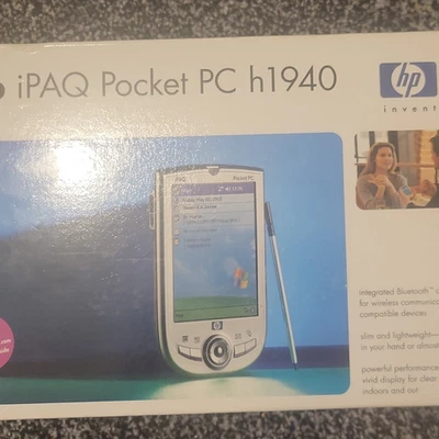 HP iPAQ Pocket PC h1940 PDA 64MB Bluetooth Colour LCD 240x320 Box USB - Image 1 of 4
