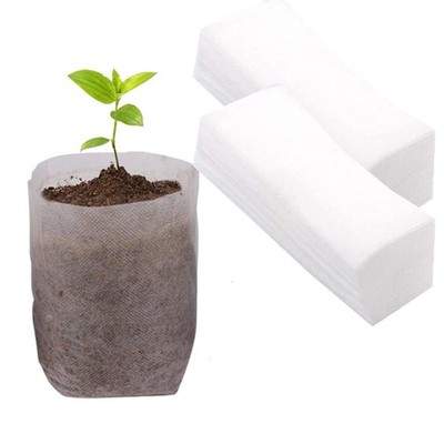 50PCS 11.7x13.5 Inch Biodegradable Grow Bags for Seed Starting & Gardening
