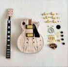 DIY 6 Six Electric Guitar Unfinished Kit Rosewood FB Spalted Maple Top GD Part — photo 2