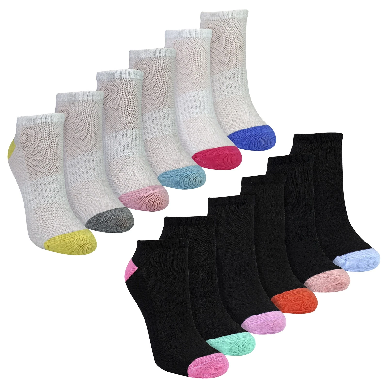 Sock Snob - 6 Pack Women's Bamboo Trainer Socks Soft Breathable Heel Toe