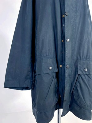 T*7様 Barbour border 90s？ Vintage 90S BARBOUR BORDER Waxed Jacket For Men Navy Blue Check