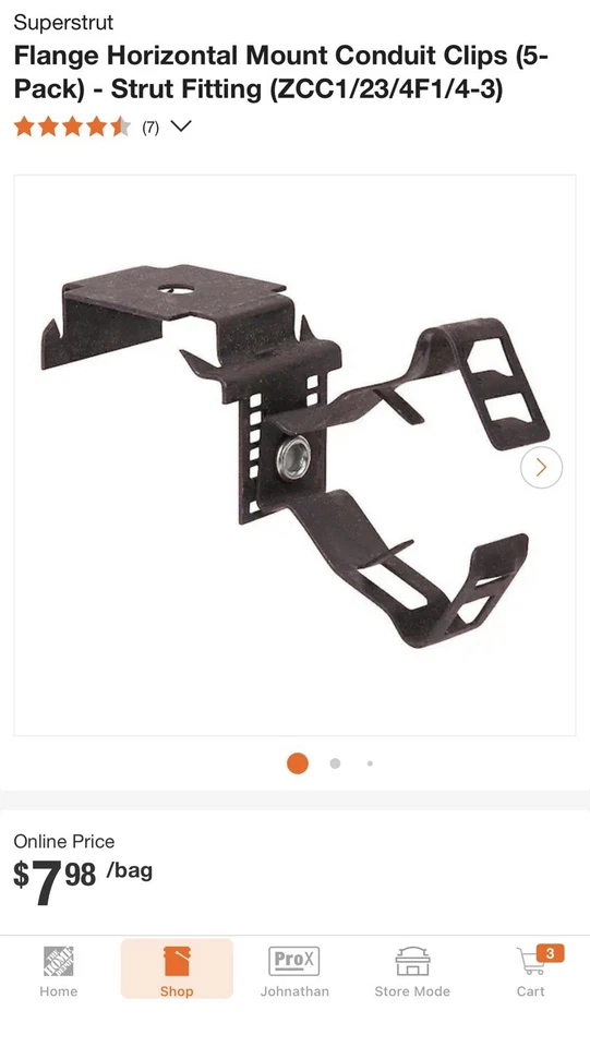 Clips de conducto de montaje con brida Superstrut de 3 bolsas - 15 en total | Steel City | Pivote 360 ° Foto 2 de 4