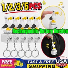 1/2/3/5PCS Seagull Mine Keychain,Button with Sound Keyboard Clicker Fidget Toy