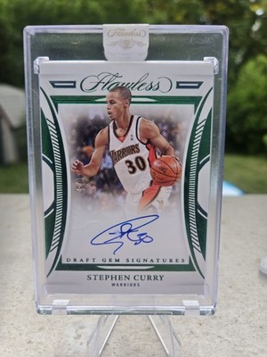 Panini Flawless Emerald 2021-22 Stephen Curry /5 Oncard AUTO Championship year.