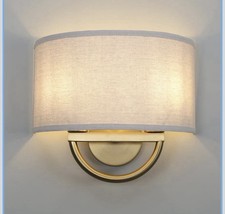 Yosoan Industrial Fabric Wall Sconces Vintage Wall Light Antique Gold