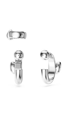 Swarovski Dextera Creolen mit Ear Cuff Set (3), weiß, rhodiniert 5671192