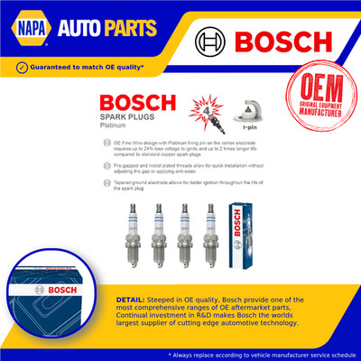 Spark Plugs Set 4x fits OPEL ASTRA J 1.4 09 to 15 Bosch 95528735 Quality New