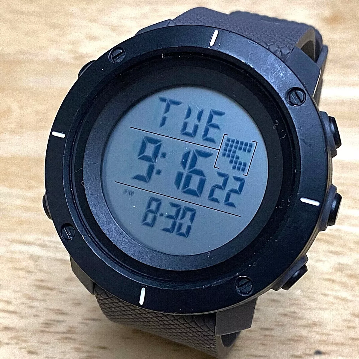 Unused SKMEI Mens 50m Black Digital Quartz Alarm Chronograph Watch