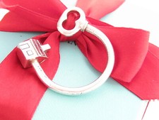 Tiffany  Co Silver House Key Keychain Keyring Key Chain Ring