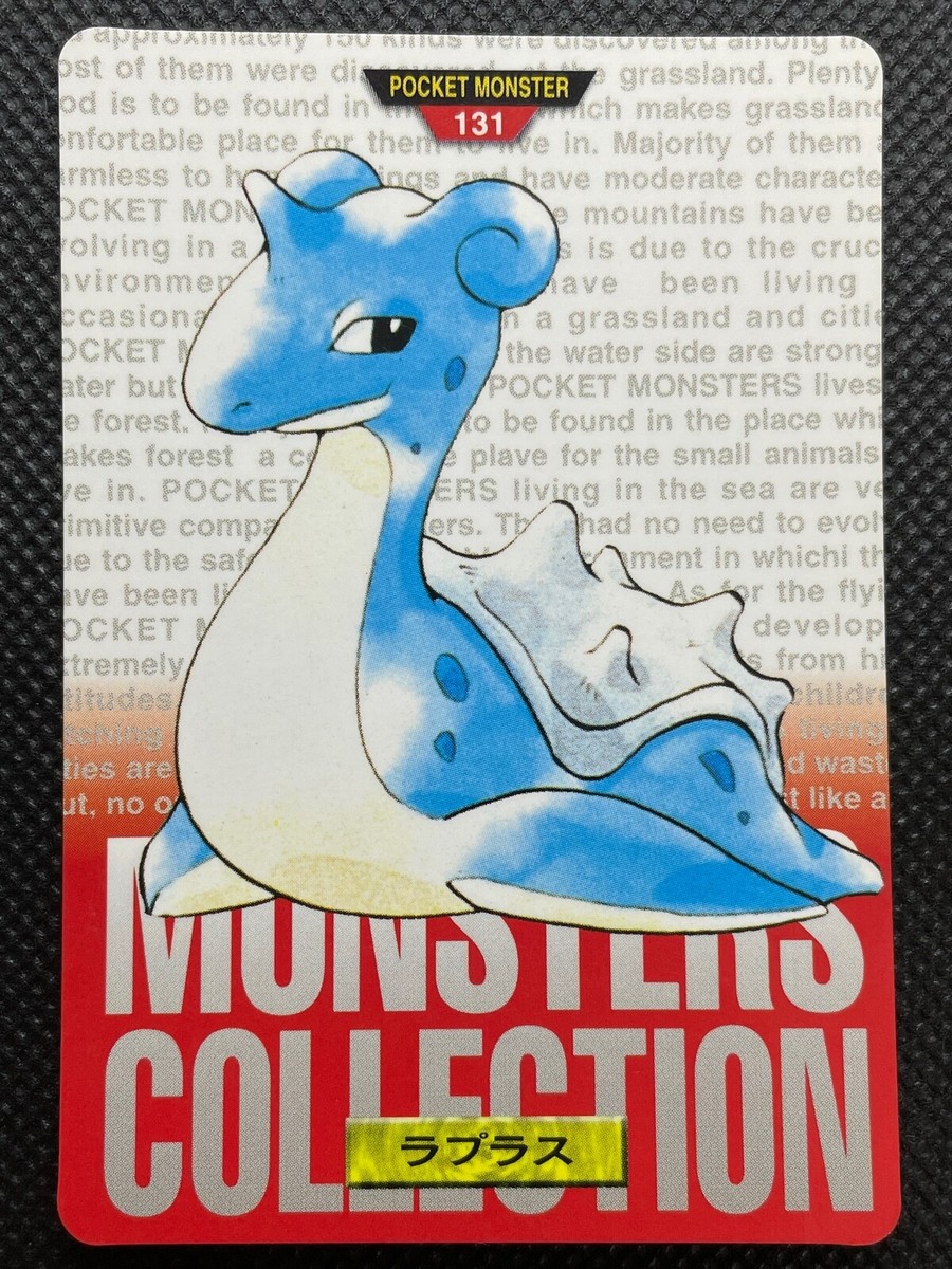 Lapras No.131 Red Pokemon Card Monsters Collection Bandai 1996