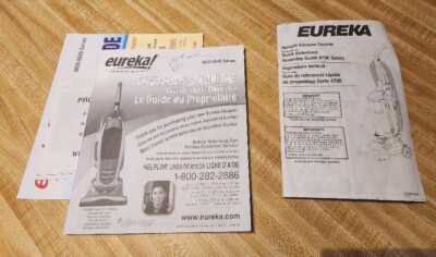 Eureka 4700 Series Vacuum Cleaner Owners Manual & Guide Quick Start Papers ONLY!