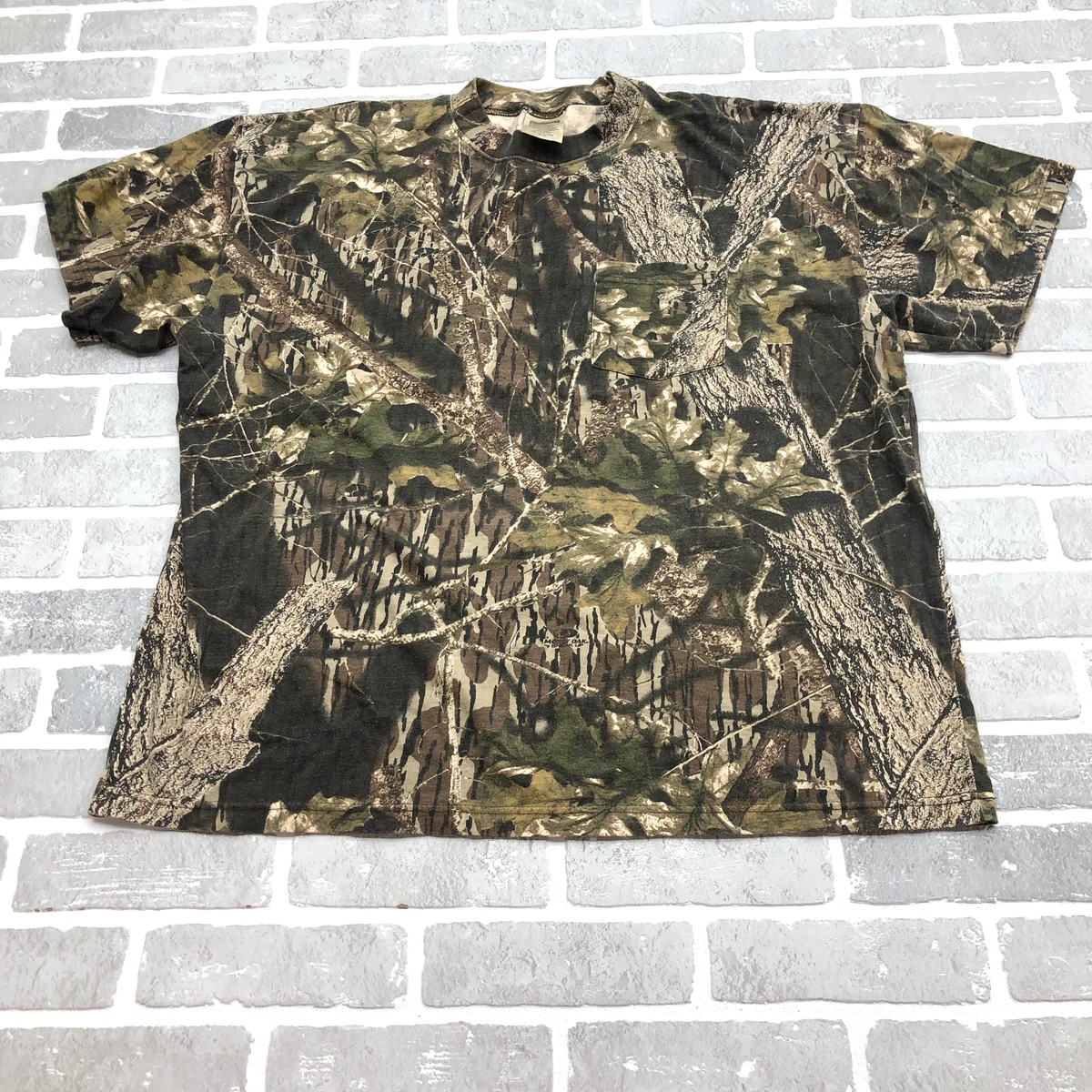 Vintage Mossy Oak Camo Classics Green Camo Short Sleeve T-Shirt Adult Size  2XL