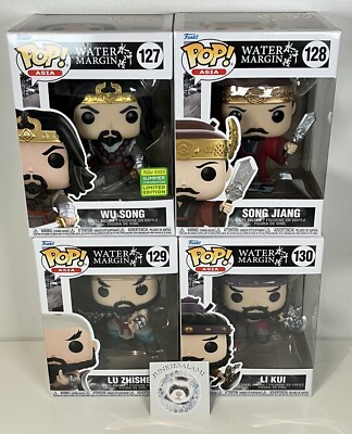 Water Margin 127-130 Wu Song Song Jiang Lu Zhishen Li Kui Funko Pop! Asia New
