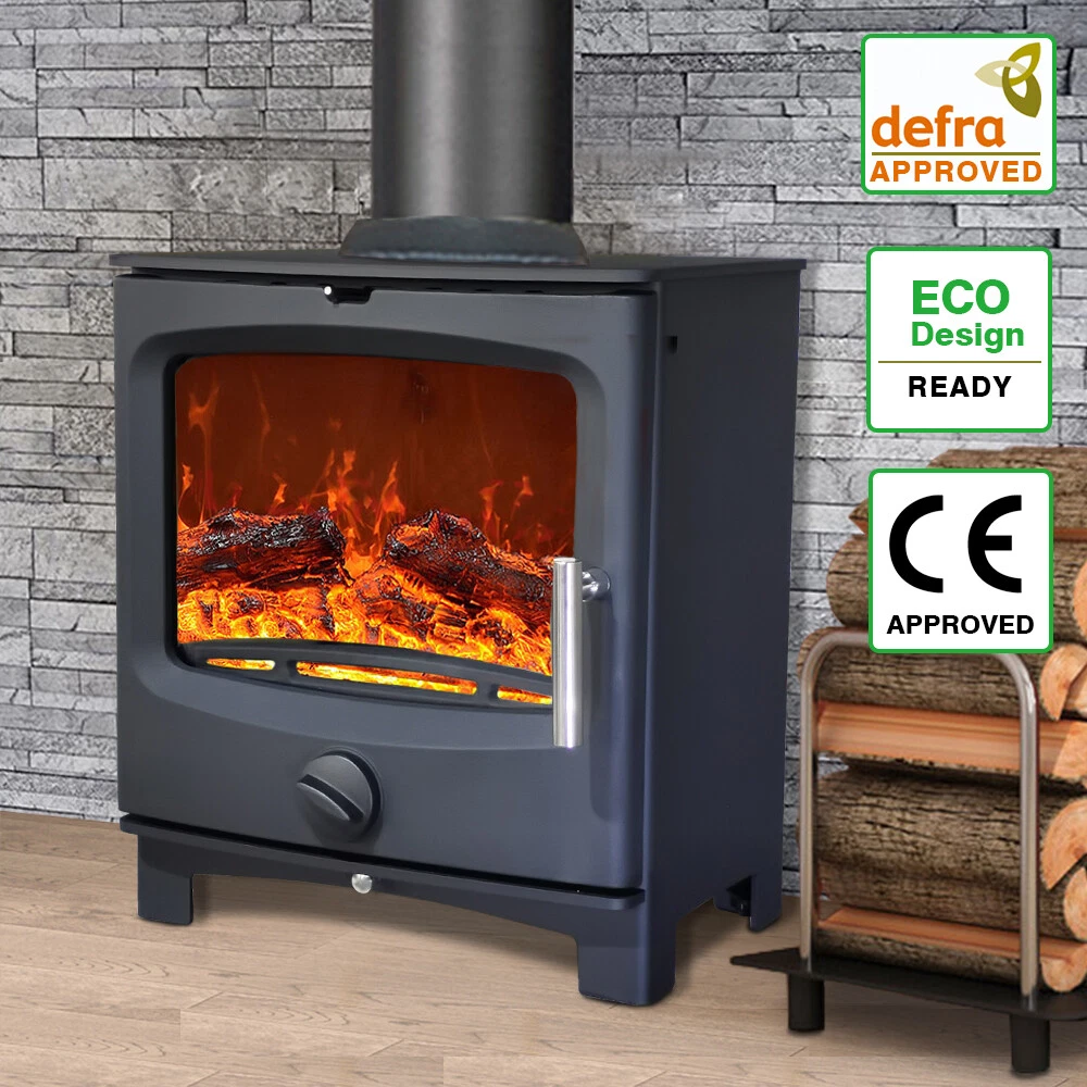 5KW Defra Approved Steel Multifuel Wood Log Burner WoodBurning Stove  Fireplace | eBay