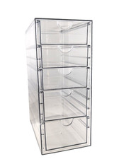 Sturdy Acrylic Cosmetic Makeup Jewelry Display Organizer 5 drawers FREE SHIPPING