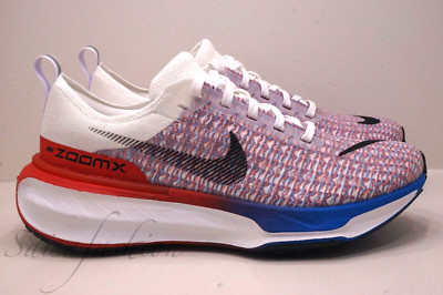 Nike Zoomx Invincible Run Flyknit 3 White University Red FJ3889-100 Men's Sz 7.5