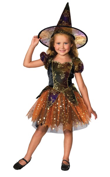 MäDchen Elegantes HexenkostüM MäDchen Halloween Hexen Festliches Kleid Outfit-image