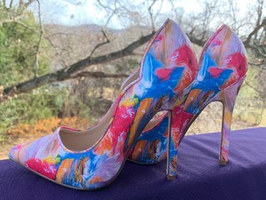 tie dye high heels