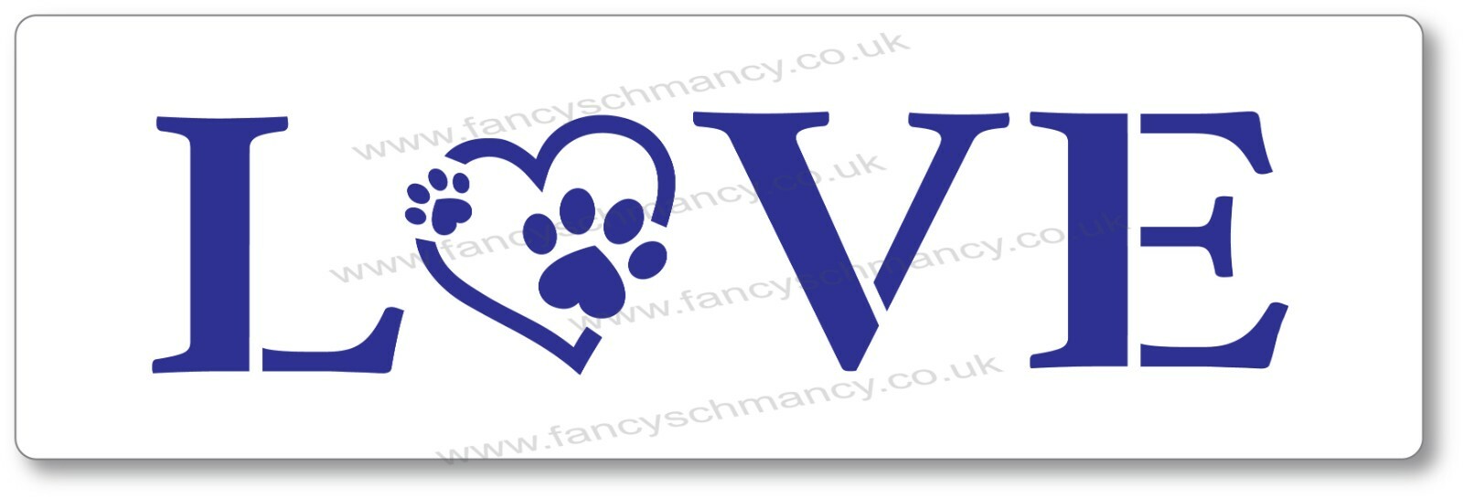 Pet Lovers Stencil Paw Print Love Washable Reusable - UK Shop | eBay