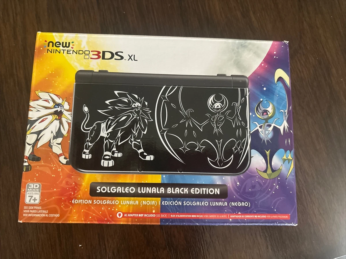 Nintendo 3ds xl solgaleo lunala black edition deals