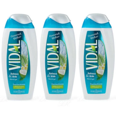 VIDAL Duschgel Kokoswasser 3x 250ml - Bild 1 von 4
