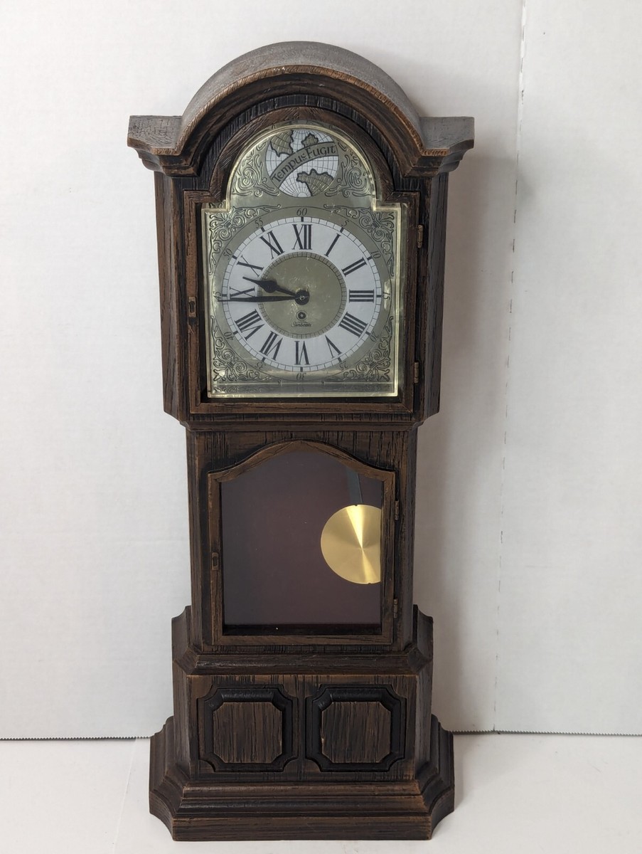 Vintage Sunbeam Tempus Fugit Electric Mini Grandfather Mantle