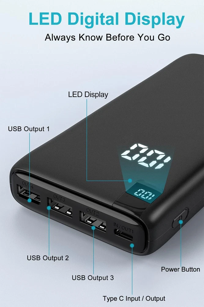 Power Bank 26800mAh Portable Charger High Capacity Phone Charger Compact Exte... Power Bank 26800mAh Portable Charger High Capacity Phone Charger Compact Exte...
