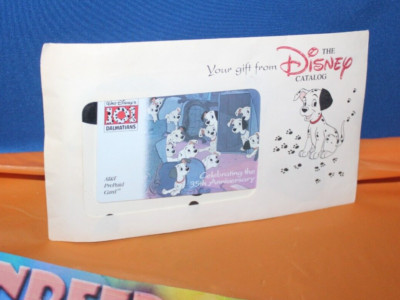 Disney Catalog Vintage 101 Dalmatians AT &T Prepaid 15 Min Phone Card 35th Anniv