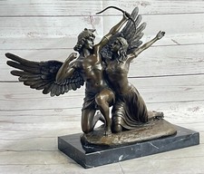 Valentine's Day Love Statue Cupid  Psyche Cesaro Signed Sculpture Artwork