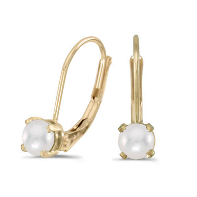 Ohrringe 14 Karat Gelbgold Süßwasserzuchtperlen Ohrstecker