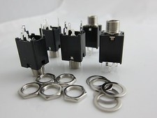 Goedrum 5PCS Stereo 1/4" Phone Jacks / 1/4 inch Socket Stereo 6.35mm