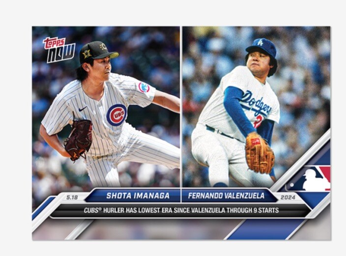 2024 Topps Now #207 Shota Imanaga Chicago Cubs Valenzuela Dodgers Presale🔥