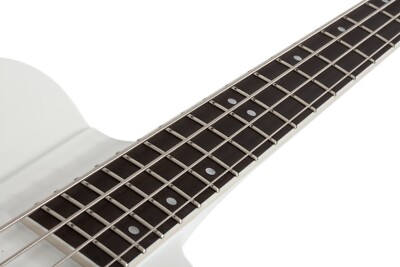 Schecter Ultra Bass Satin White Electric Bass Guitar - Free Gig