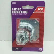 ACE  Outside Corner Brace  4 Pack Zinc  2" x 3/4"    #5289343