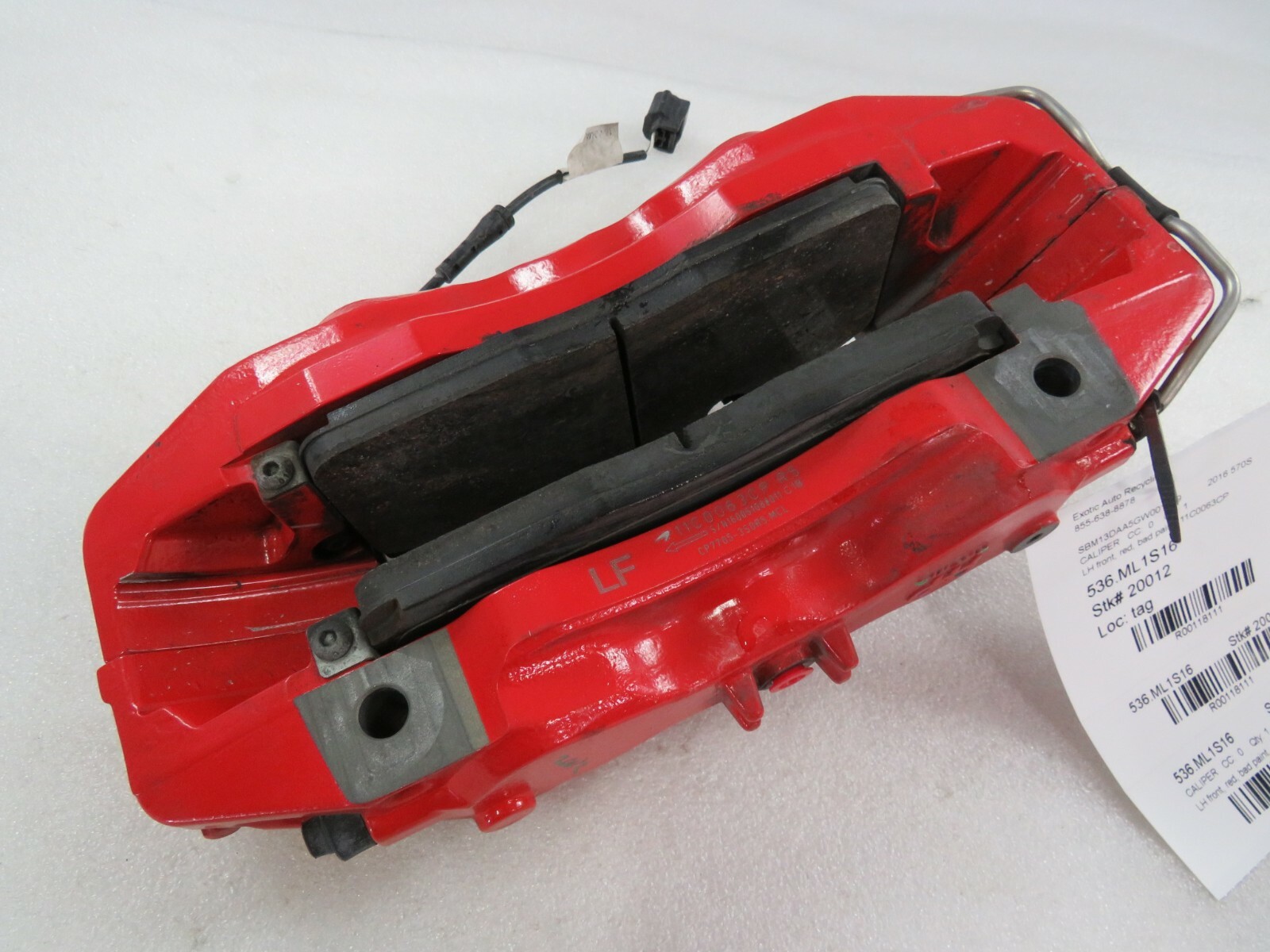 McLaren 570S, LH, Left Front Brake Caliper, Bad Paint, Used, P/N 11C0063CP