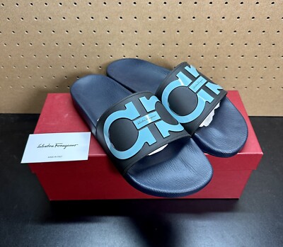 Salvatore Ferragamo Grove 2 Slide Sandal Blue/Turquoise Sz 7 Salvatore Ferragamo | Shoes | Salvatore Ferragamo Grove 2  main image 4
